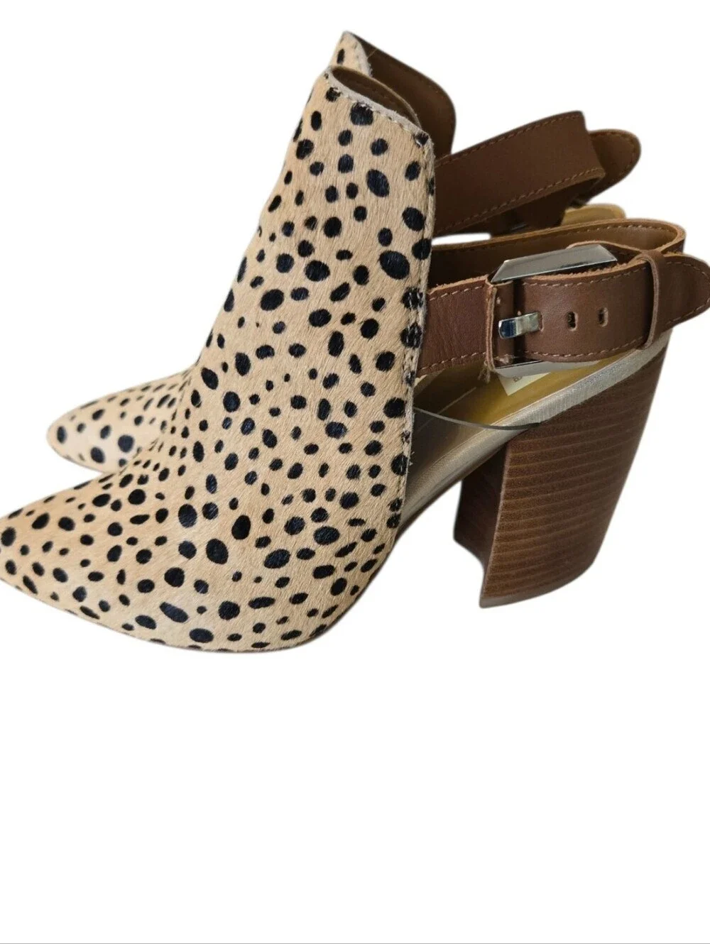 🔥🐆 NIB Dolce Vita “Franky” Leopard Calf Hair Slingback Heels 🐆🔥
